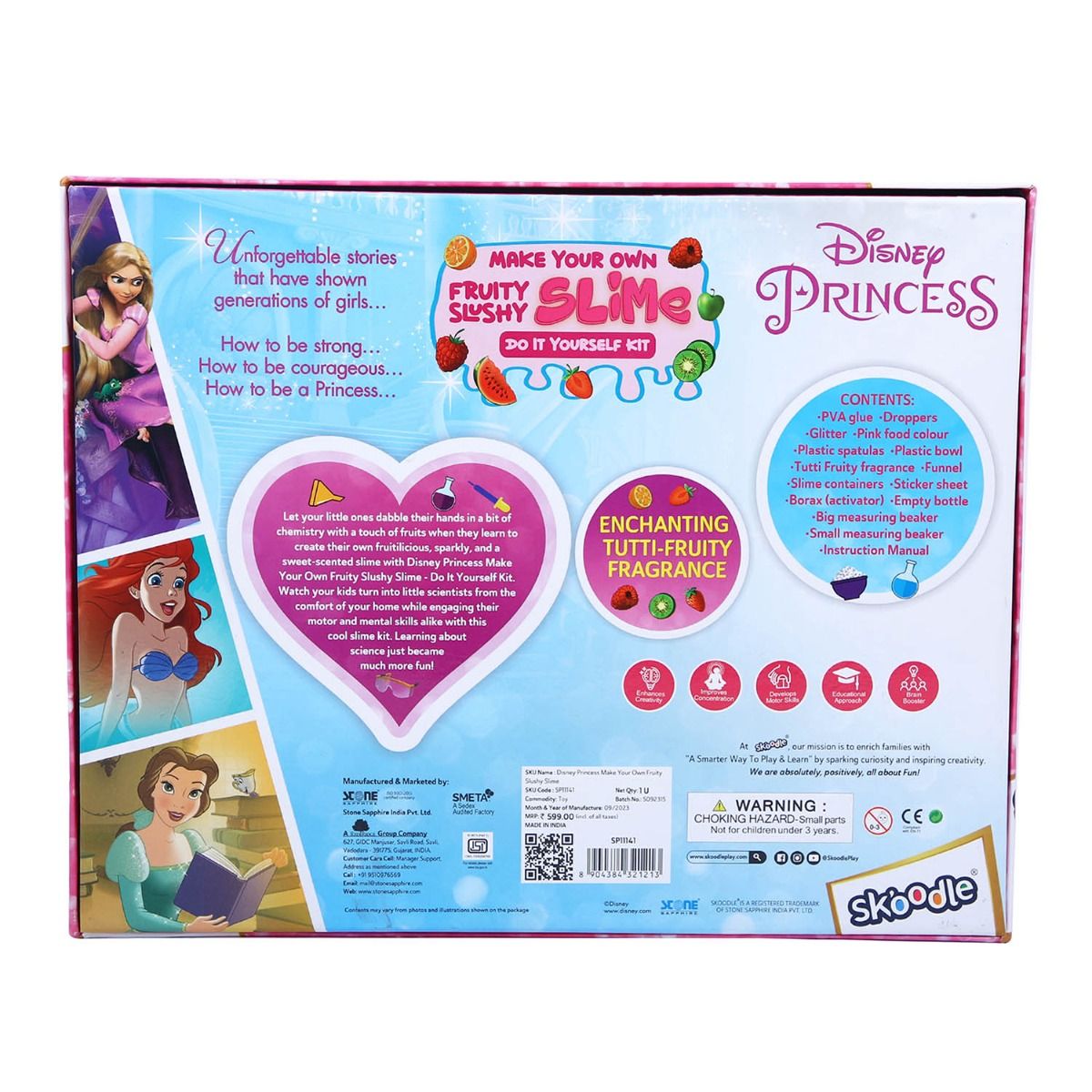 SKOODLE Princess - Make Your Own Fruity Slushy Slime, Educational DIY Activity Toy Kit for Ages 8+, Creative Learning Games for Growing Children