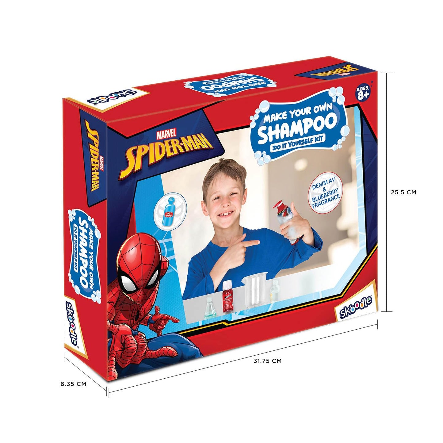 Skoodle Spiderman - Make Your Own Fresh Shampoo, Educational DIY Activity Toy Kit for Ages 8+, Creative Learning Games for Growing Children