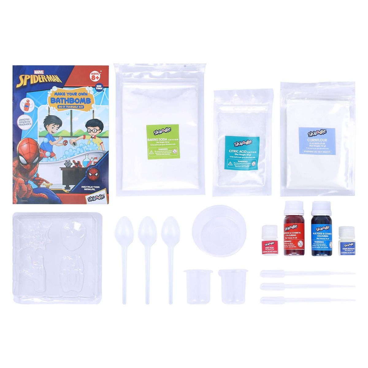 Skoodle Spiderman - Make Your Own Fresh Shampoo, Educational DIY Activity Toy Kit for Ages 8+, Creative Learning Games for Growing Children