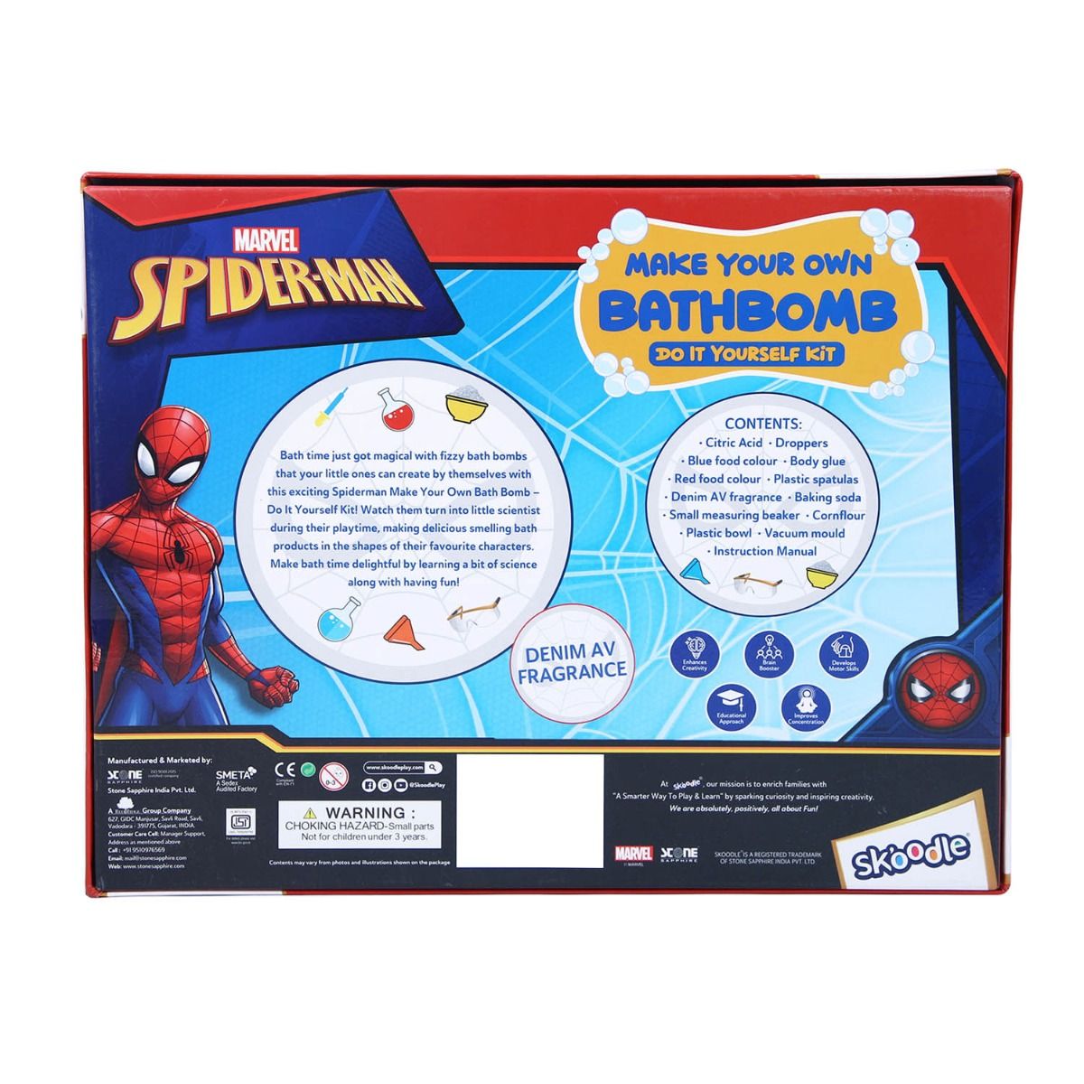 Skoodle Spiderman - Make Your Own Fresh Shampoo, Educational DIY Activity Toy Kit for Ages 8+, Creative Learning Games for Growing Children
