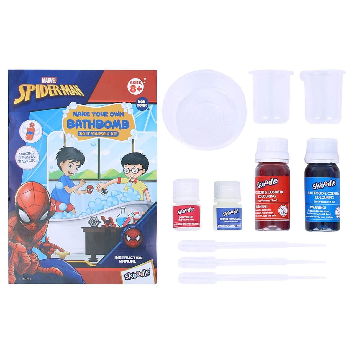 Skoodle Spiderman - Make Your Own Fresh Shampoo, Educational DIY Activity Toy Kit for Ages 8+, Creative Learning Games for Growing Children