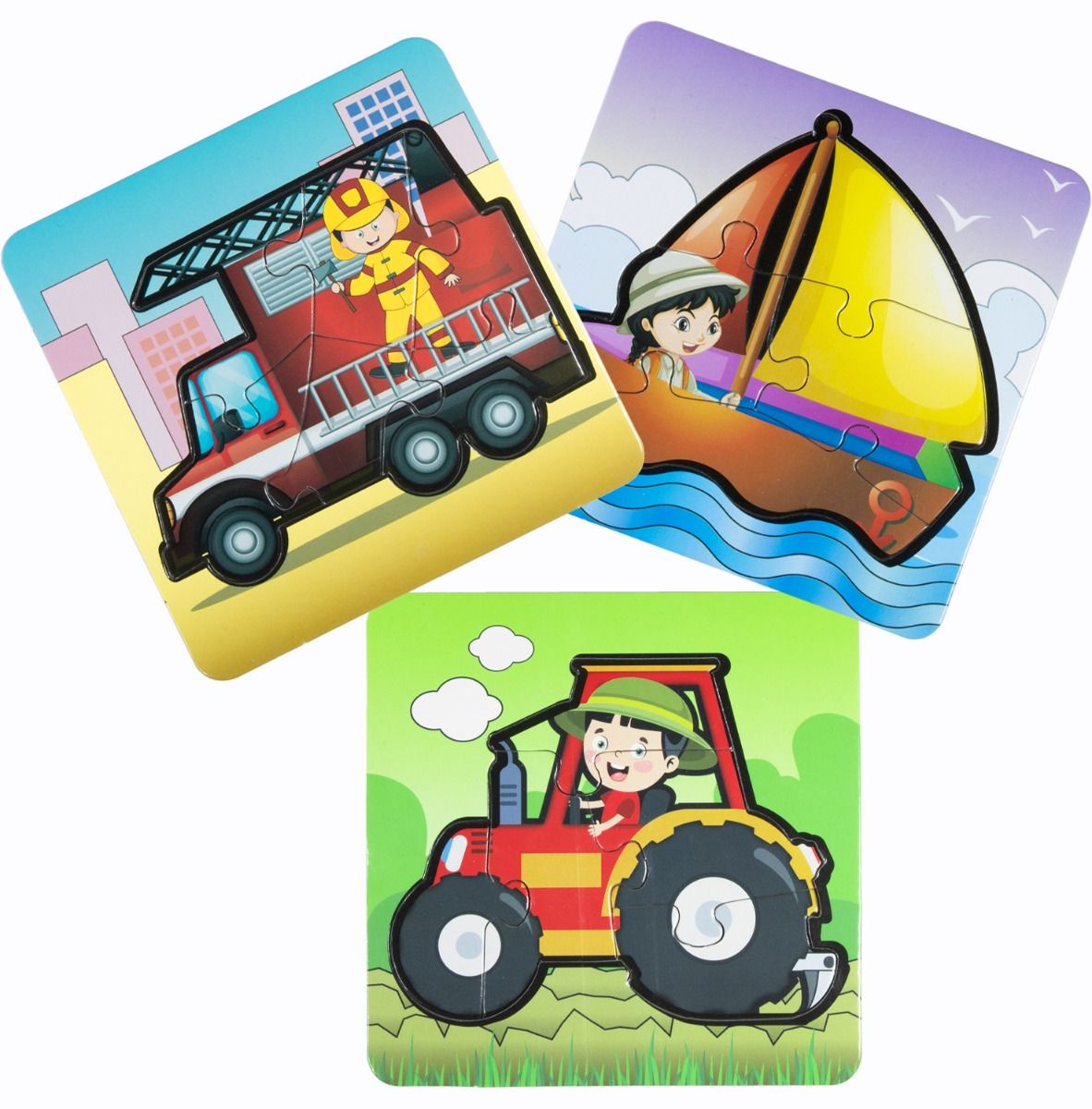 Frank Wild Animals - A Set of 3 Jigsaw Puzzle for Kids Above 3+ Years - Fun & Challenging Brain Booster Games - Educational Puzzle for Focus and Memory - 10216
