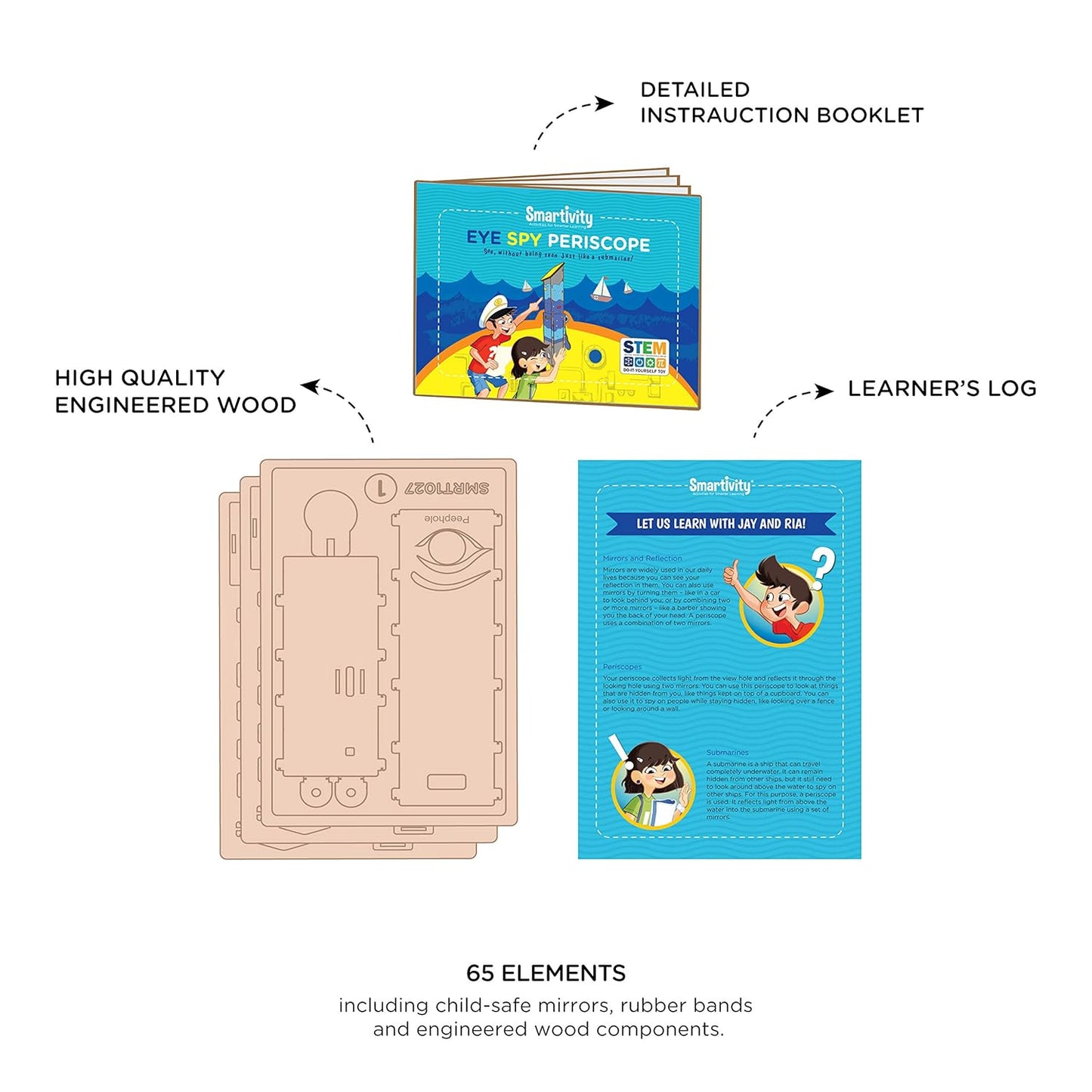 Smartivity Periscope Fun DIY STEM Toy for 6 to 12 Kids, Best Gift for Boys & Girls, Educational & Construction Based Activity Game, Learn Science Project, Made in India, by IIT Delhi Alumni