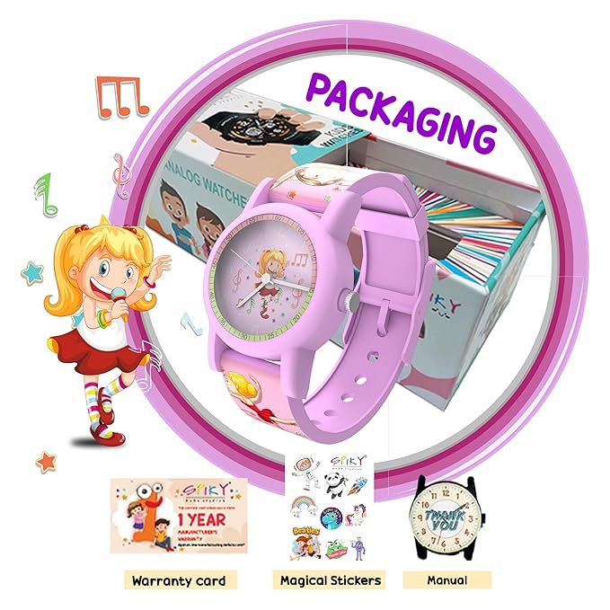 SPIKY Analog Kids Watch | Sports Theme Floral Printed Dial & Strap | Unbreakable TPU Strap | 30M Water Resistant, Fun & Stylish Watch | Best Birthday Gift for Boy and Girls | Suitable for 2 to 8 Years