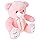 Amazon Brand - Jam & Honey Teddy Bear, Cute, Soft Toy (33 Cm, Pink), Great Birthday Gift