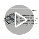 PRIME DEALS Lunch Box Sealed Leakage Proof Stainless Steel Lunch Box with Fork Chopstick&Spoon Lid Office Food Container for School Kids and Adults 750ml (Blue, 3 Compartment)