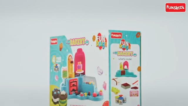 Funskool-Fundough Playset Bakery Set, Whip up your favorite pastries, pies, cookies, cookies and baked goods with Fundough, multicolour, dough, toy, shaping, sculpting, 3 years