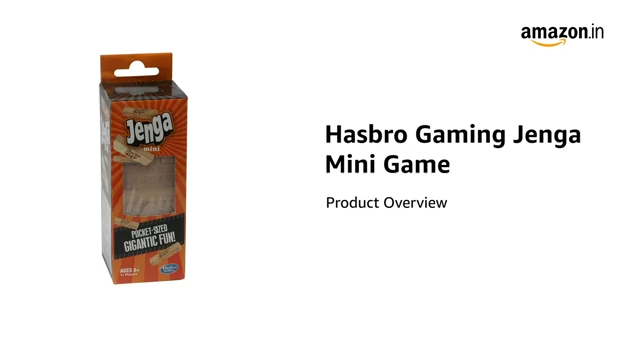 Hasbro Jenga Mini Blocks Stacking Tower Game for Kids 6Y+, Multicolour