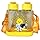 FunBlast Water Bottler For Kids- Dual Partition Kids Water Bottle with Straw and Strap, Cute Animal Design Water Bottle with Straw - 640 ML - Astronaut Duck