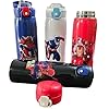 RSAAUD® 500ml Superhero Theme Stainless Steel Cartoon Water Bottle, Insulated Water Bottle, Steel Water Bottles for Girls Boys,Steel Flask for School, Office Leakproof (Red)
