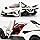 TGRCM-CZ 1/24 Apollo evo Alloy Model Car, Toy Car with Pull Back Function, Toy Car with Sound and Bright Lights, Suitable Collectible Model Toys, Gifts for Boys and Girls (White)