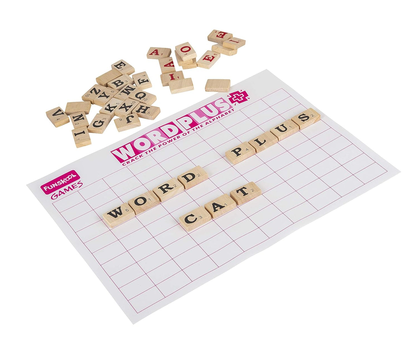 Funskool Games, Word Plus, Educational Word Building Game, for Kids & Family, 1 or More Players,Pack of 1, Ages 6 and Above