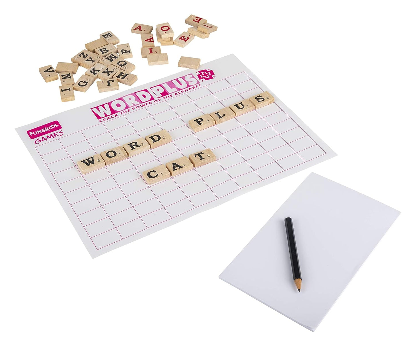 Funskool Games, Word Plus, Educational Word Building Game, for Kids & Family, 1 or More Players,Pack of 1, Ages 6 and Above