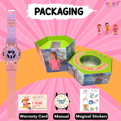 Spiky Eva A31 Kids Sports Watch – Digital + Analog, 50M Water Resistant
