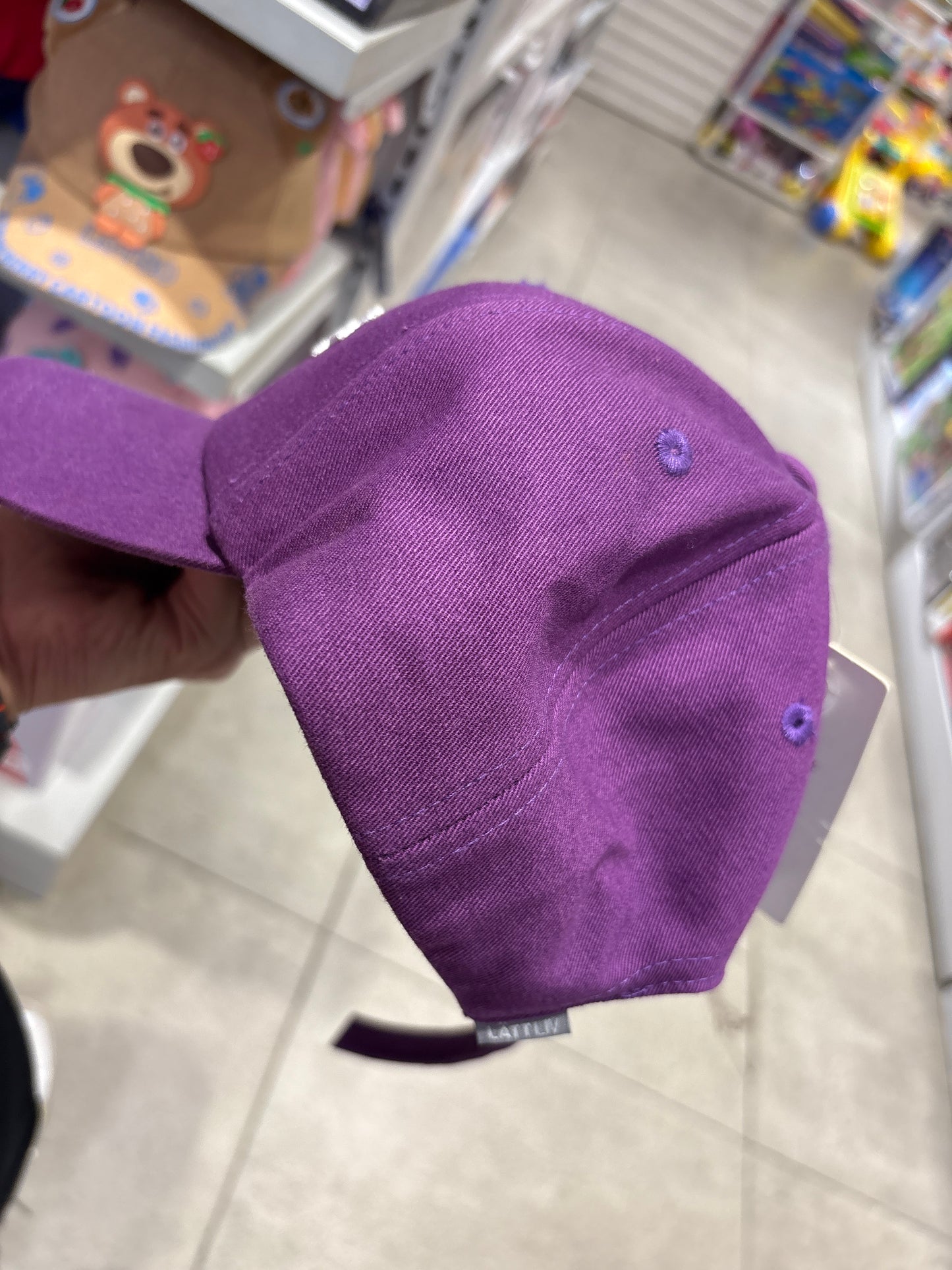 Lettered Baseball Cap Purple