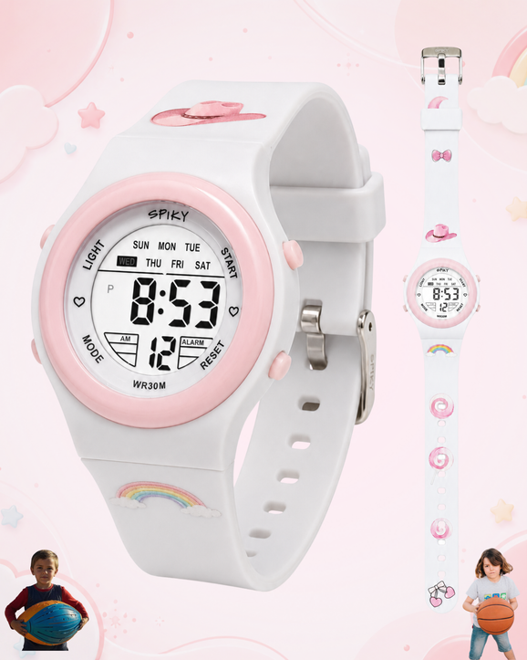 Spiky Spkeva50 Round Digital Sports Watch for Kids