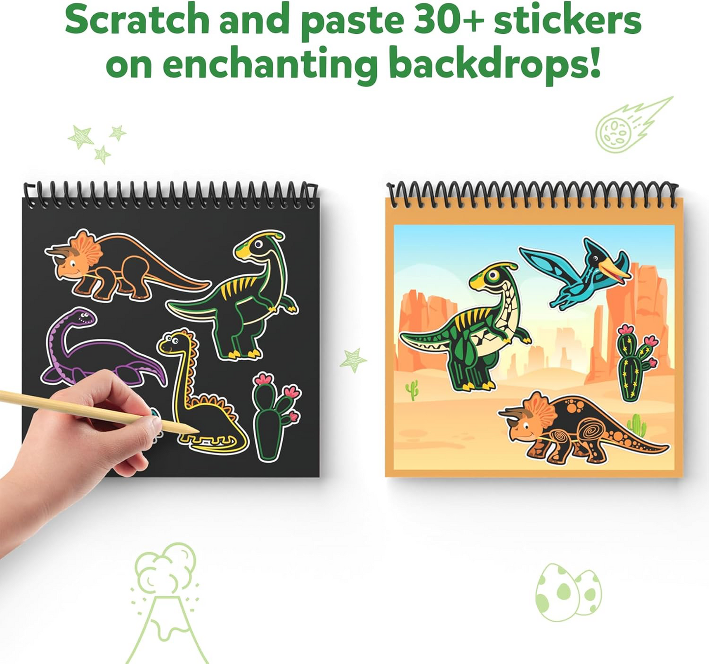 Skillmatics Magical Scratch Art World Of Dinosaurs