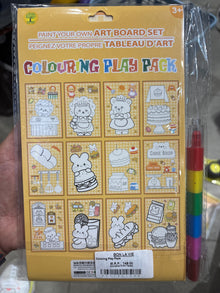 Coloring Play Pack for Kids, Art Board Set with Colors, Assorted Themes