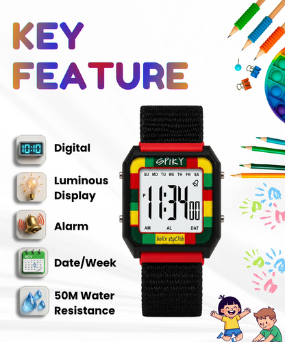 Spiky Spkeva47 Digital Sports Watch for Kids