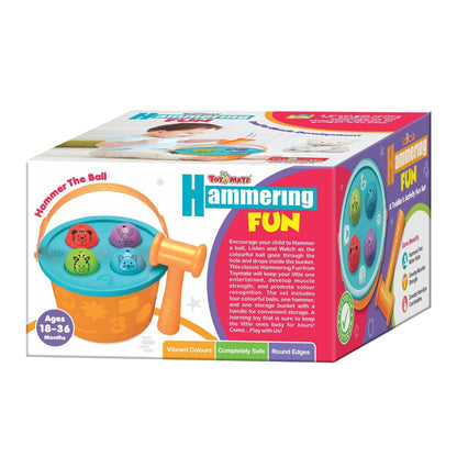 Toymate Hammering Fun – Ball Hammer Activity Toy with Animal Balls Ages 18–36 Months