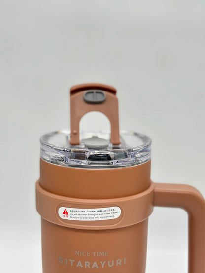 Sitarayuri Insulated Coffee Tumblers With Handle And Straw -1200 ml