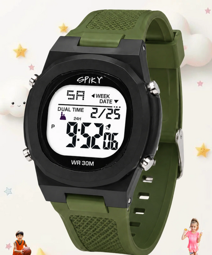 Spiky Spkeva65 Round Digital Sports Watch for Kids