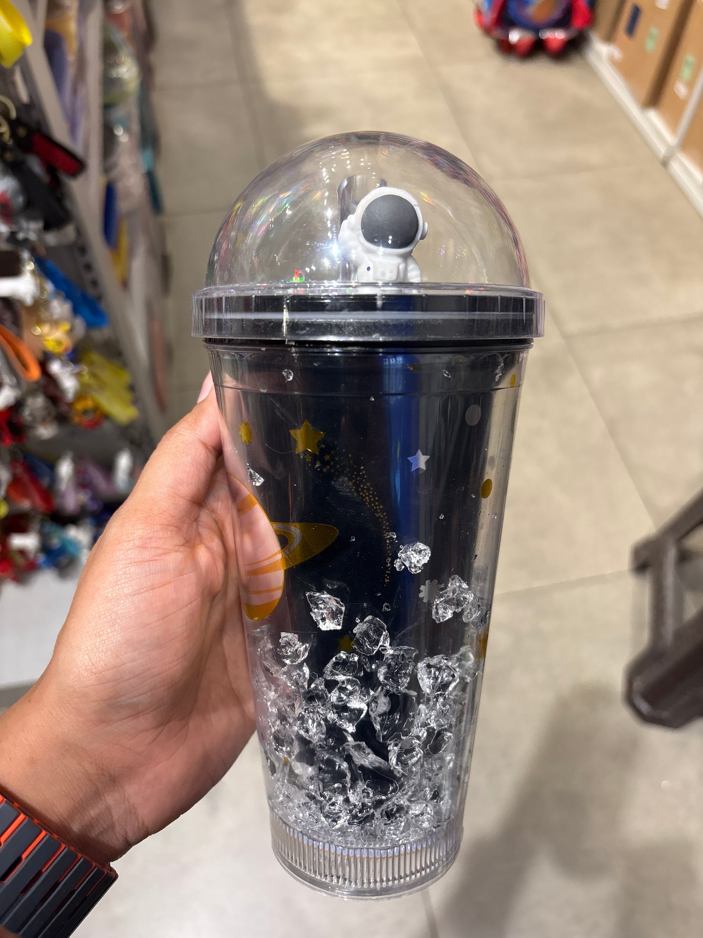 Space and Squid game Theme Sipper, Astronaut Water Bottle Sipper//Acrylic Sipper with Straw // Stylish Space Design Tumbler,Ice Look Astroanut Sipper with light