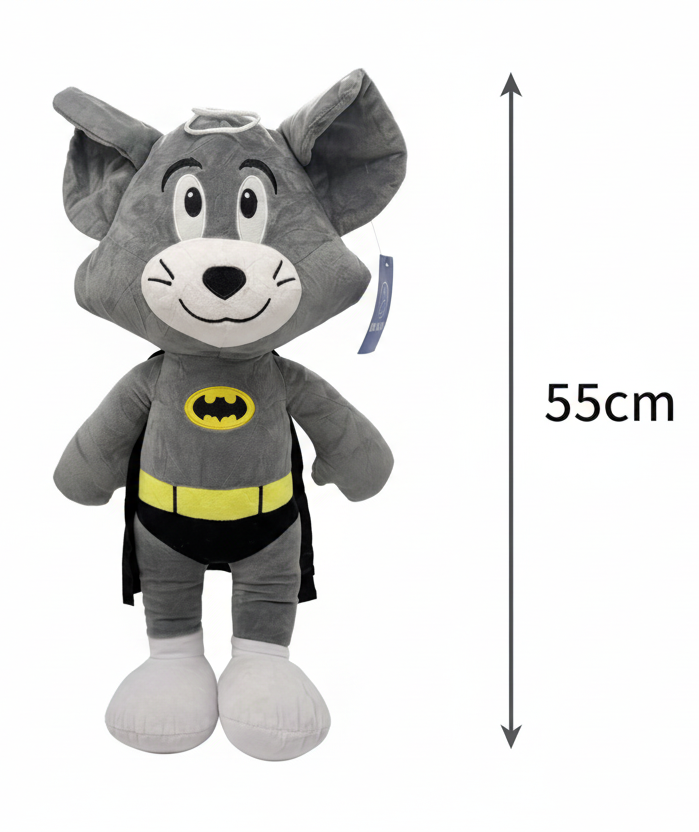 Tom in Batman Costume Soft Plush Toy — 55 cm