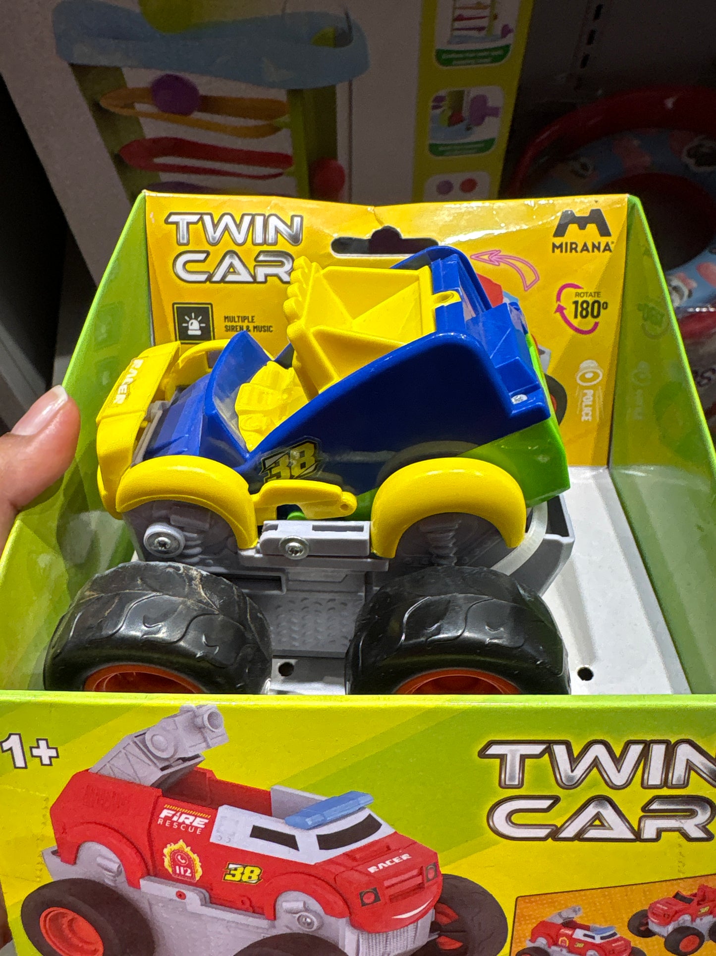 Mirana Twin Car 2 in 1 Friction Powered Monster Truck Toy