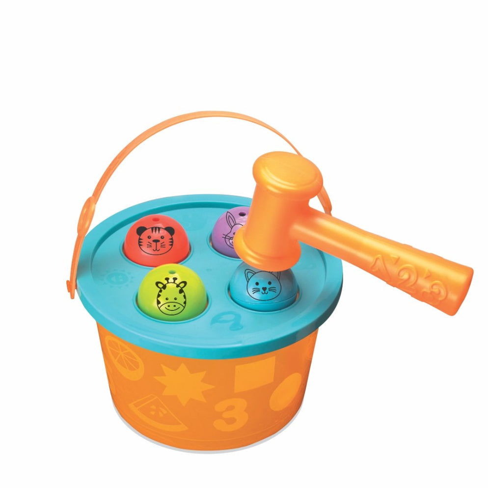 Toymate Hammering Fun – Ball Hammer Activity Toy with Animal Balls Ages 18–36 Months
