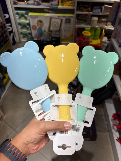 Pastel Bear Shape Hand Mirror Hair Comb