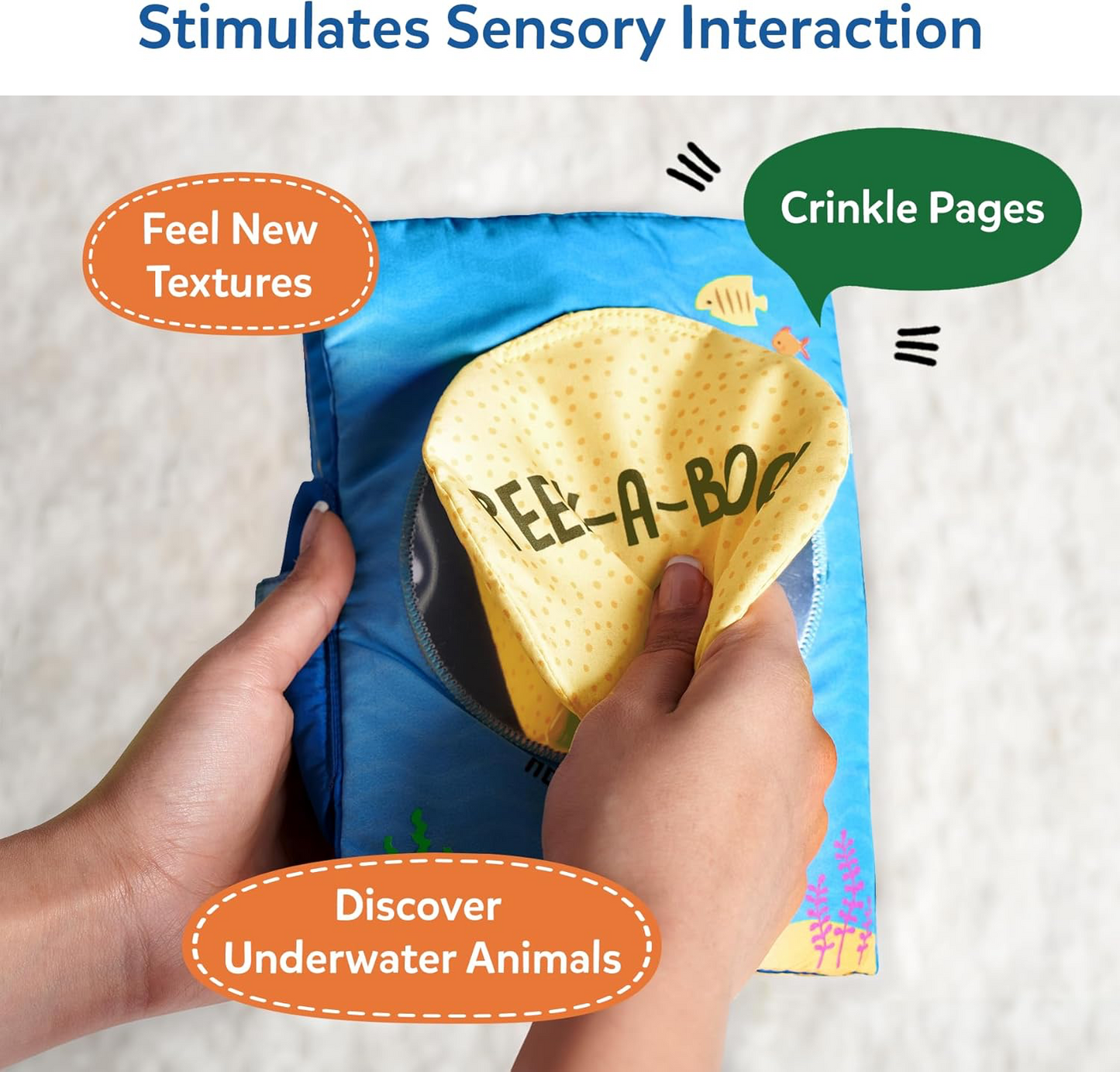 Skillmatics Peek-A-Boo! Under The Sea cloth book for babies.