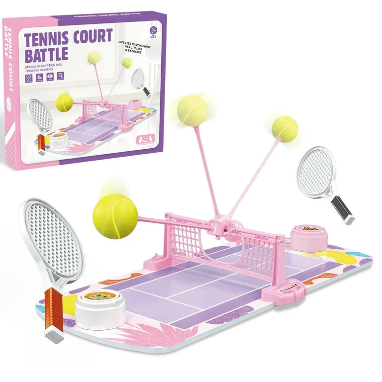 Tabletop Tennis Court Battle Game For Kids