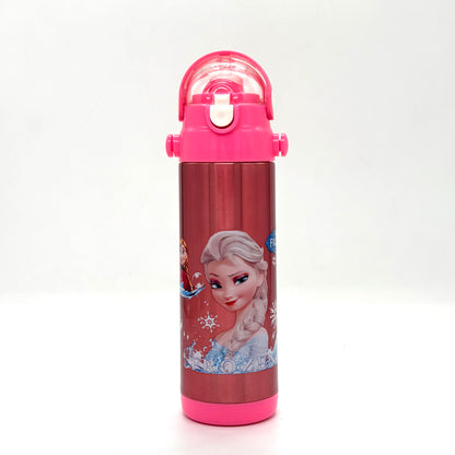 Marvel and Disney Characters Insulated Water Bottle with Straw 500ml