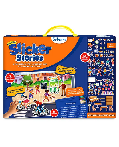 Skillmatics Sticker Stories Creative Activity Kit, 150+ Reusable Stickers