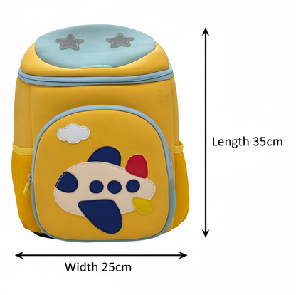 Kids Airplane Print School Bag