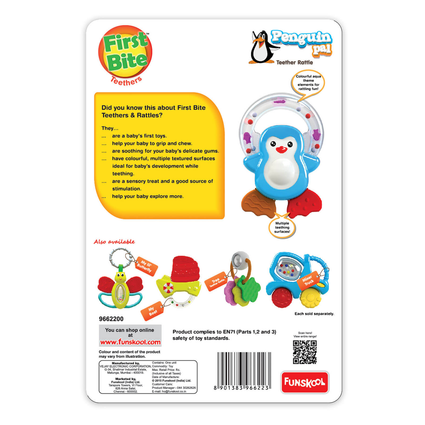 Giggles Penguin Pal Teether Rattle