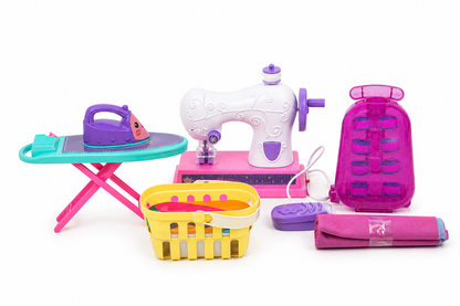 Kids Sewing Style Machine Playset With Iron