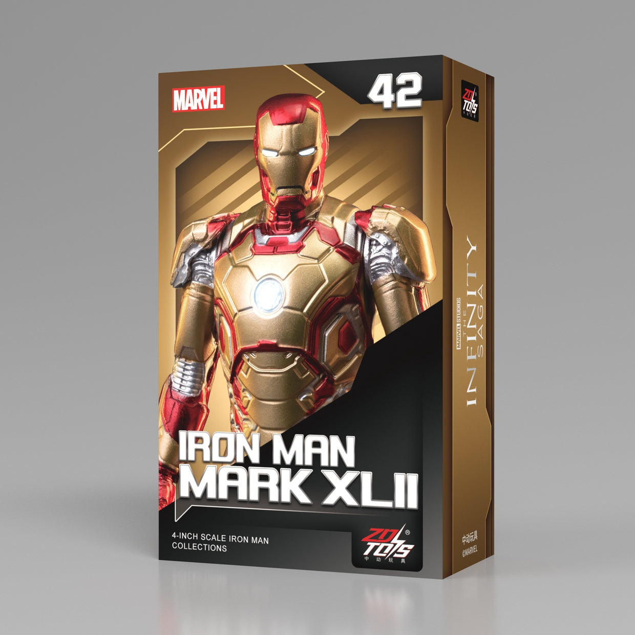 Marvel Iron Man Mark XLII ZD Toys 4-Inch Scale Collectible Action Figure