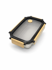 Stainless Steel Airtight Lunch Box with Clip Lock Lid 600ml