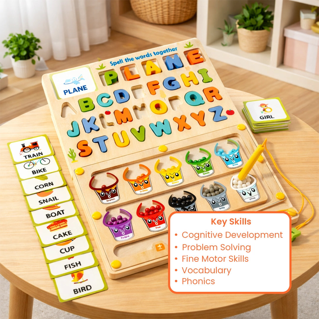 Magnetic Spelling Maze Board Game