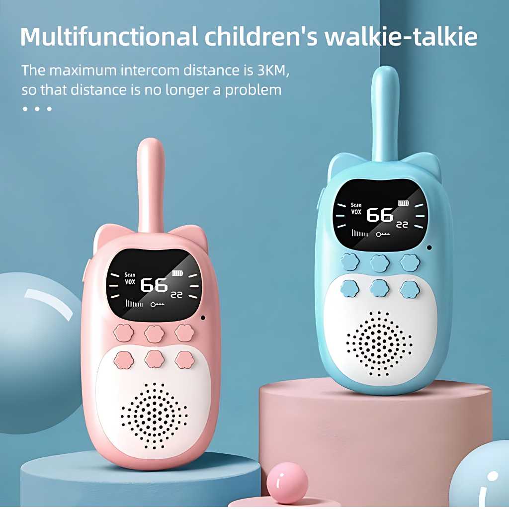 Children Intercom Walkie-Talkie Toy Set with Emergency Light (Pair)