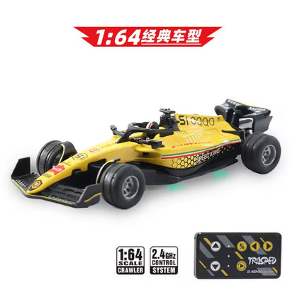Mini RC Formula Race Car with 2.4GHz Remote Control 1:64 Scale