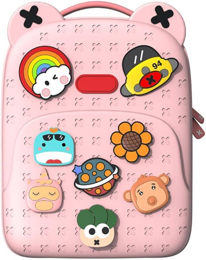 Kawaii Ku 3D Character Kids School Backpack with Badges