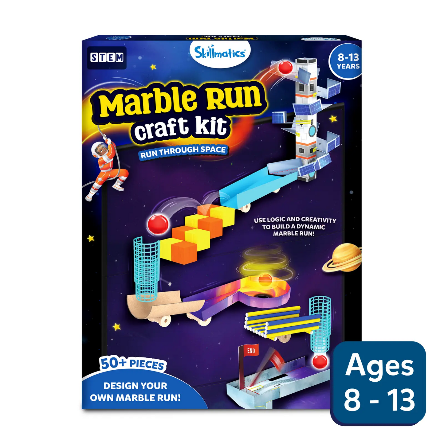 Skillmatics Marble Run Craft Kit - 50+ Pieces