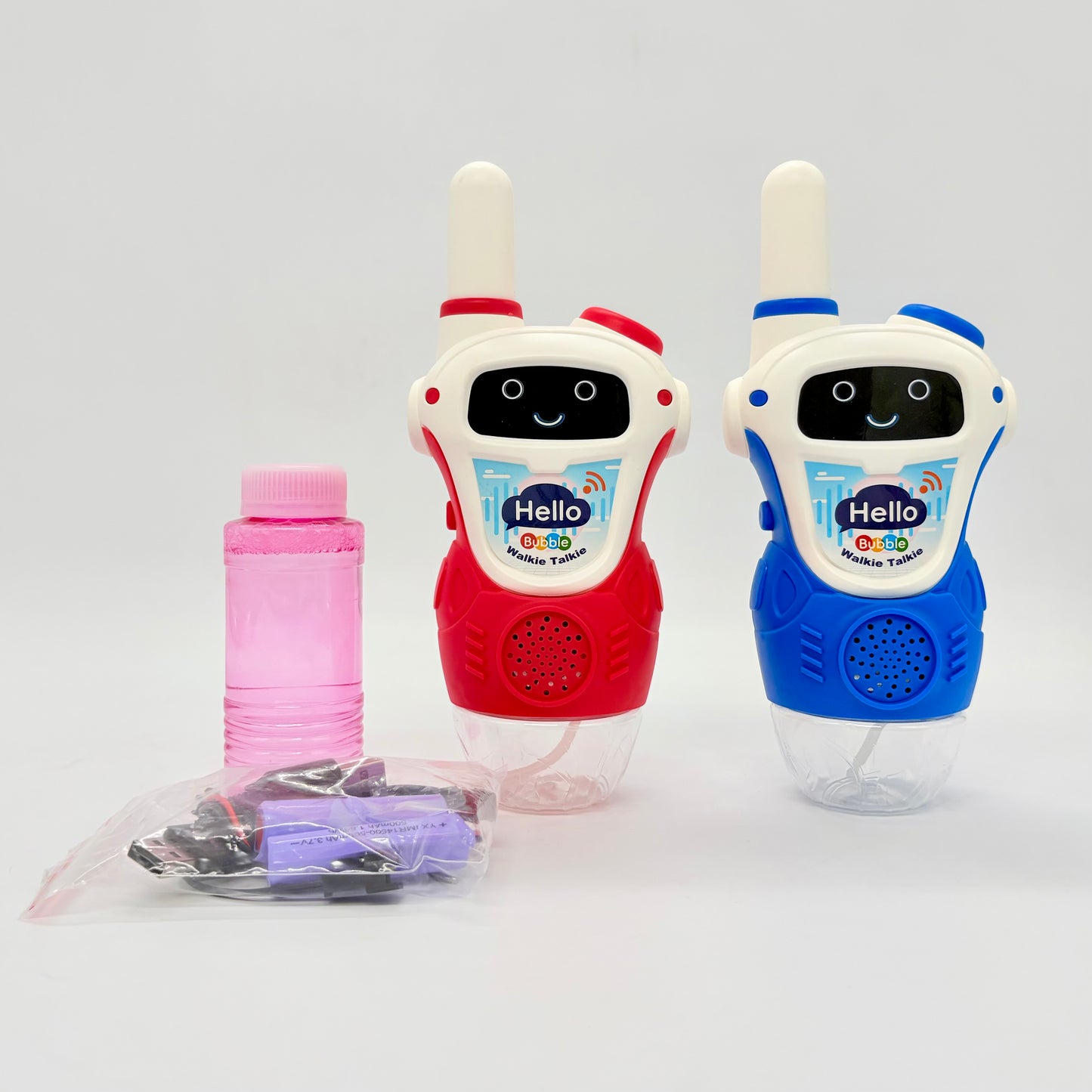 2-In -1 Intercom Bubble Machine Wakie Talkie Toy Set
