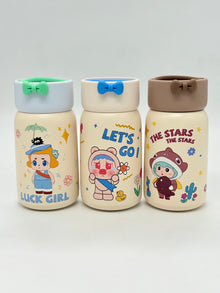 Cute Cartoon Kids Vacuum Mug 300ml with Bow Lid