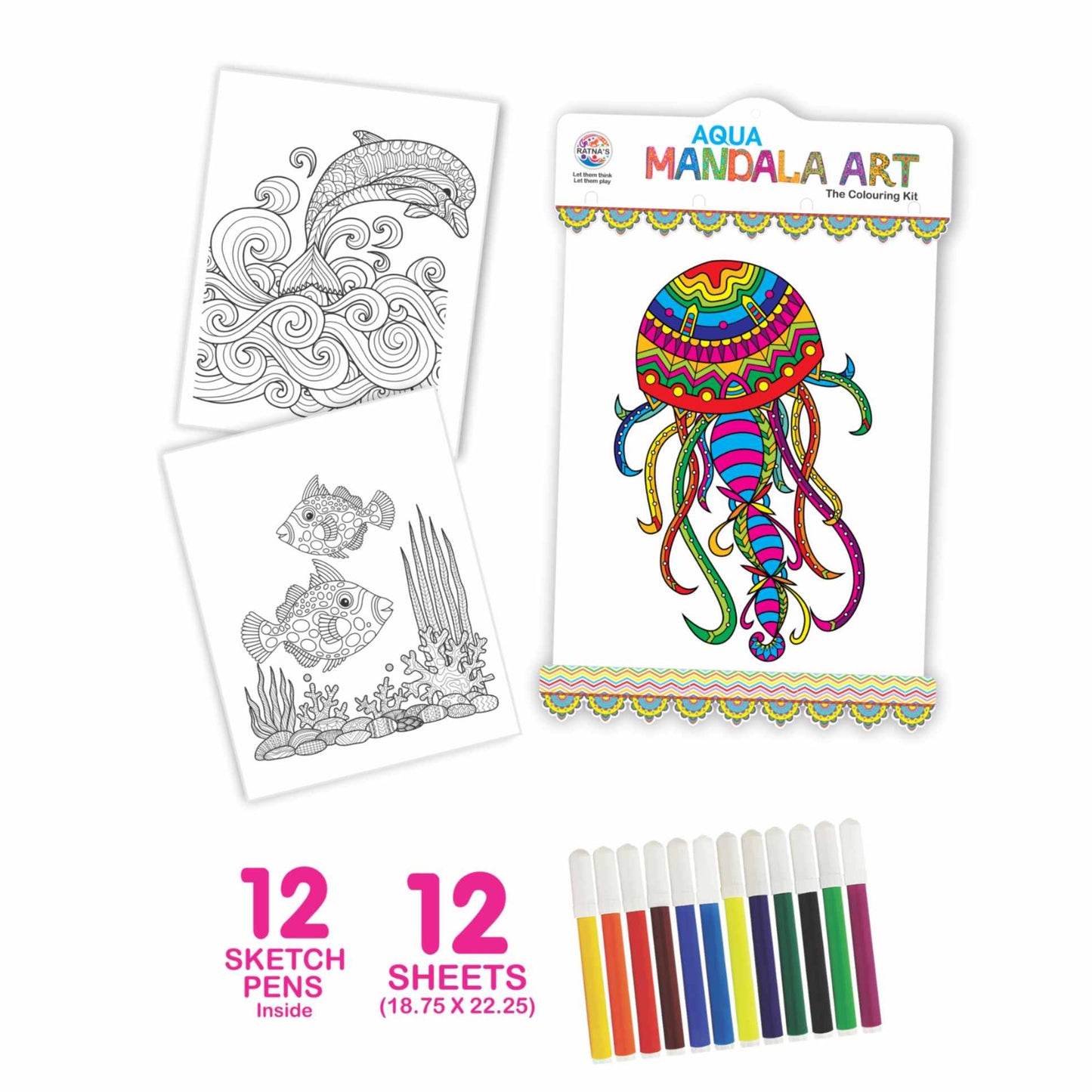 Ratna's Aqua Mandala Art Colouring Kit