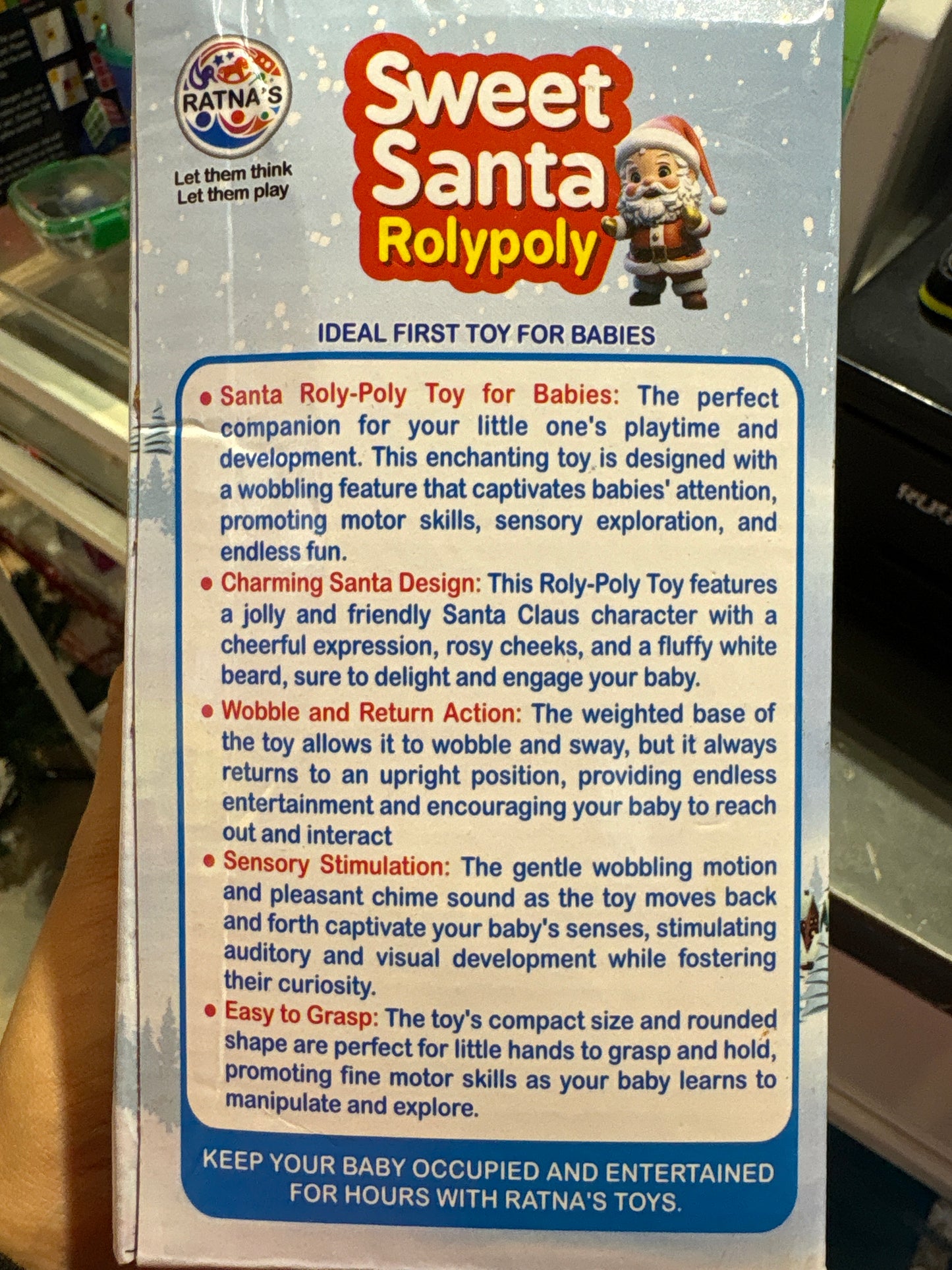 Ratna's Sweet Santa Roly Poly Wobble Toy