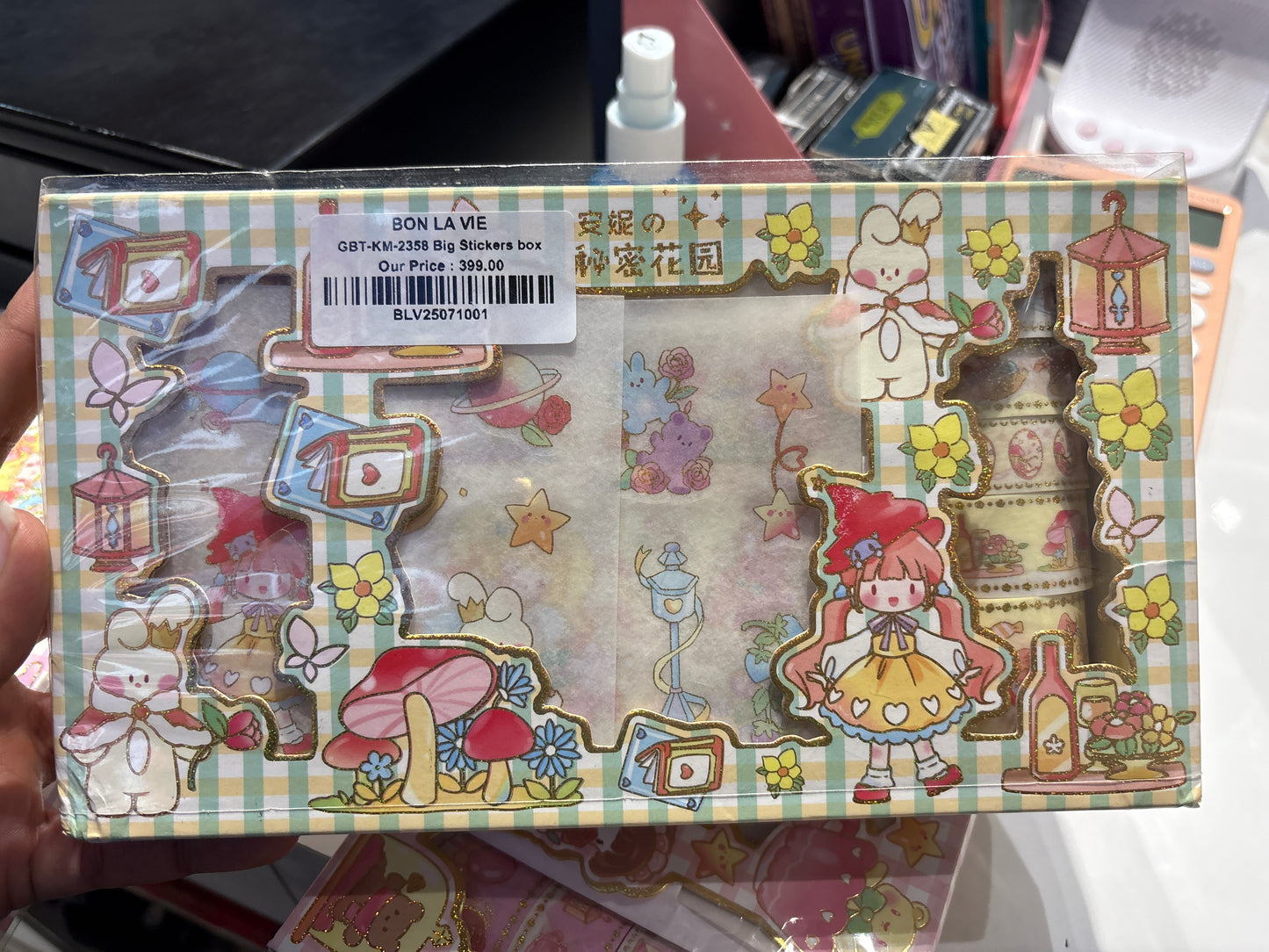 Washi Tape With 10 Sticker Set Big
